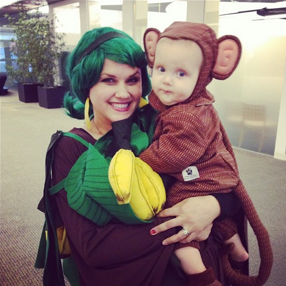 Baby Monkey in his Banana Tree